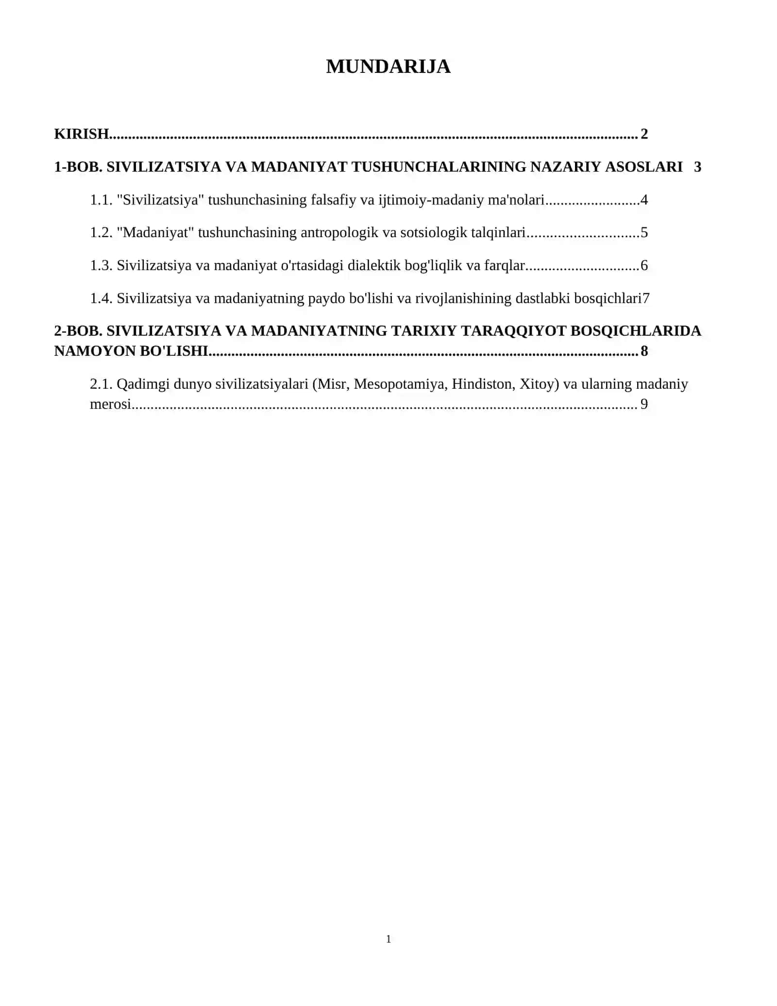 "Sivilizatsiya" va "Madaniyat" tushunchalari mazmuni va ularning tarixiy taraqqiyotda namoyon boʻlishi 2