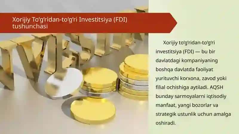 AQSHning xorijiy investitsiyalari 2