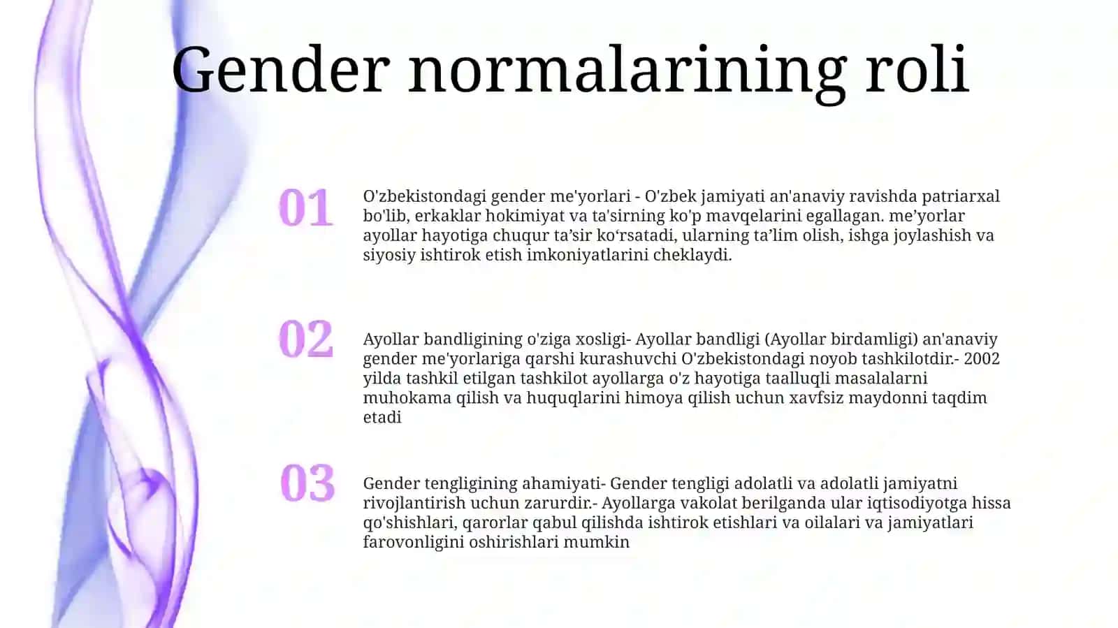 Ayollar Bandligi Shaklanishining O'Ziga Xosligi 2
