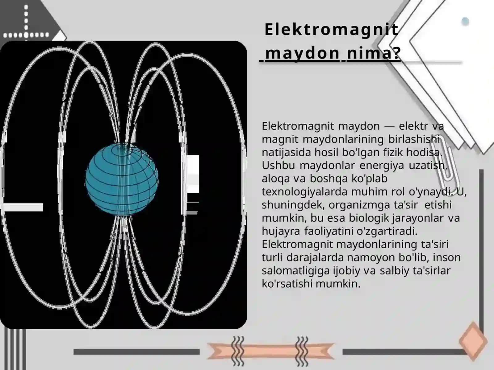 Elektromagnit maydonining organizmga tasiri 2