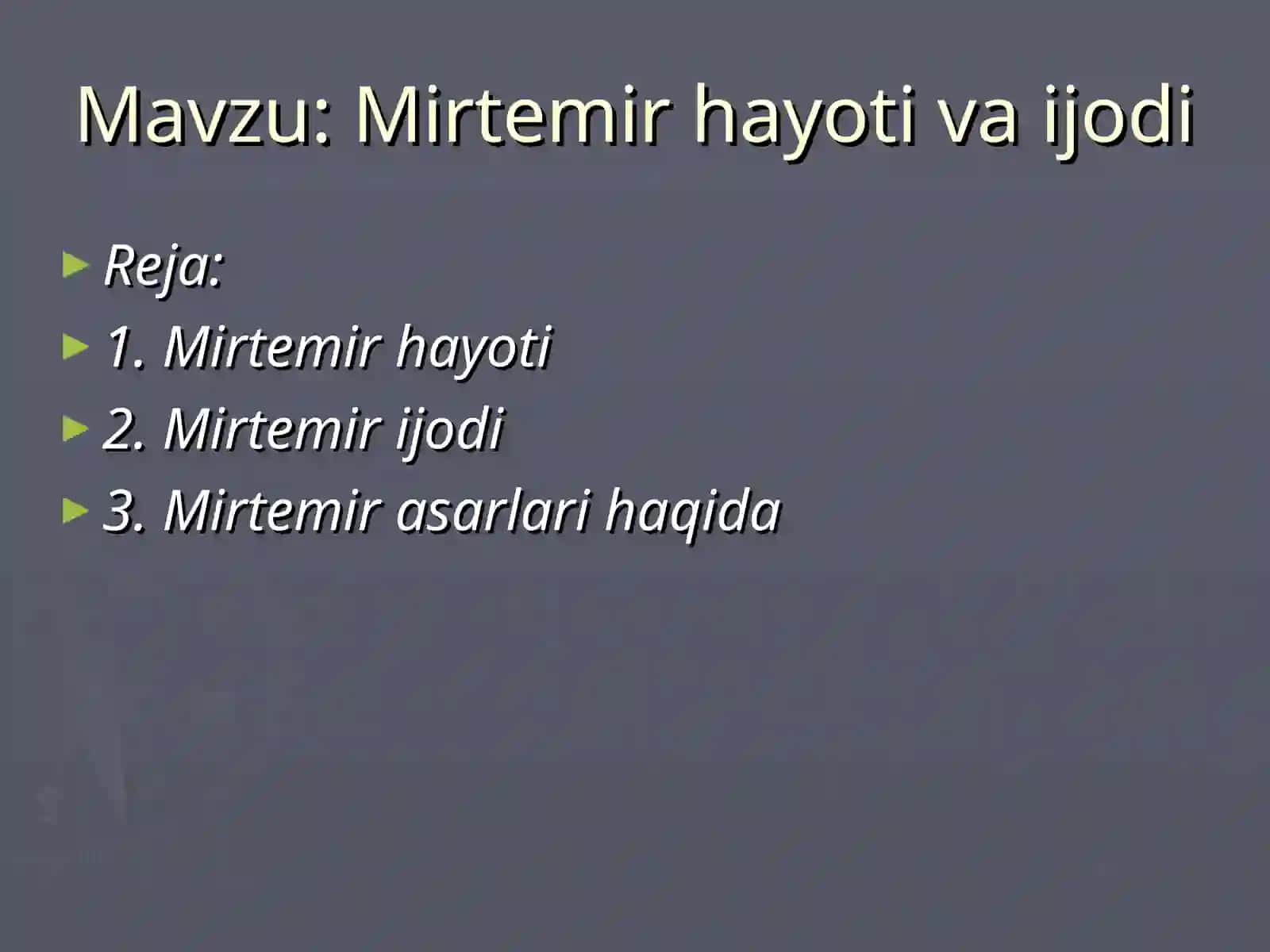 Mirtemir hayoti va ijodi 2