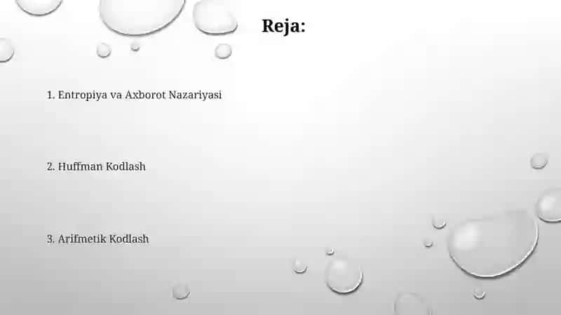Entropiya bilan ishlash ikkilik kodlarni yaratish 2