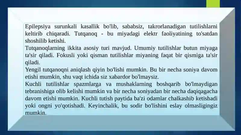 Epilepsiyakassaliginingkelipchiqishsabablarivaasoratlari 2