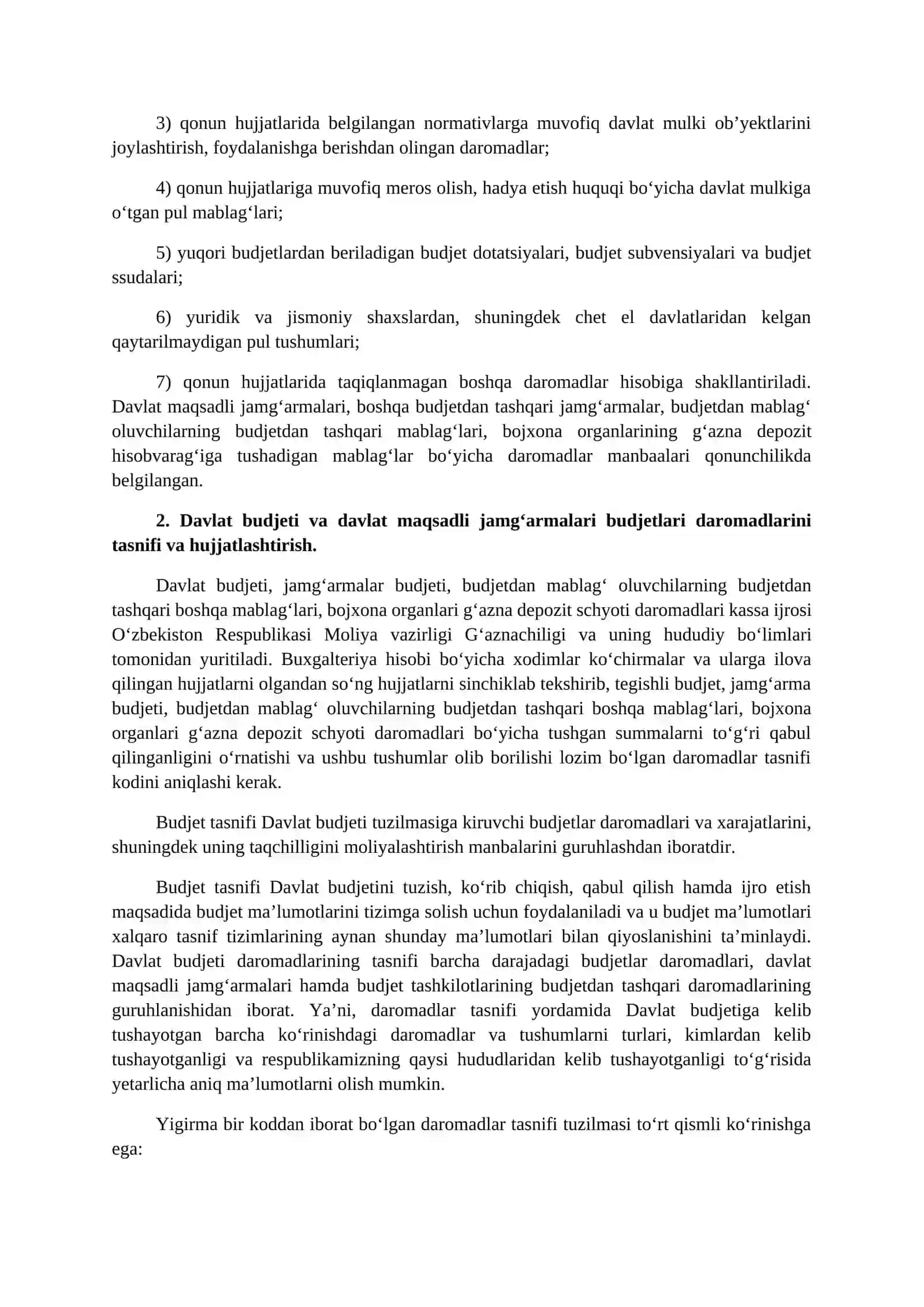 DAVLAT BYUDJETI VA DAVLAT MAQSADLI JAMG’ARMALARI ByudjetLARI DAROMAD QISMI IJROSI HISOBI 2