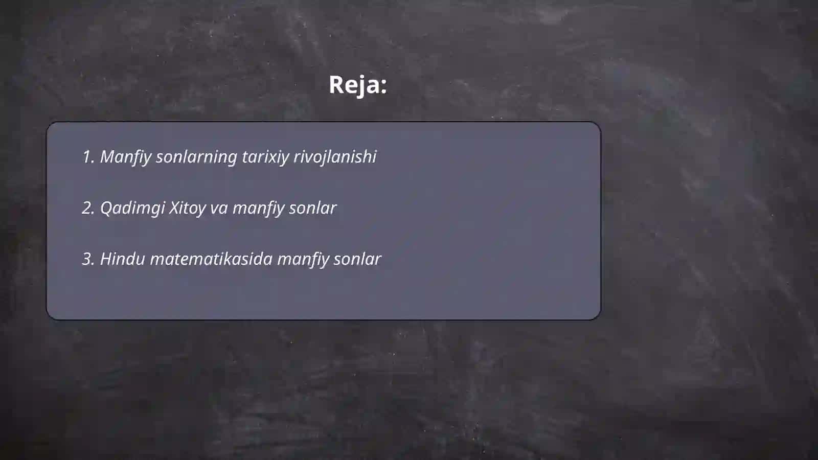 Manfiy son va kasr tushunchasining vjudga kelishi haqida tarixiy ma'lumot 2