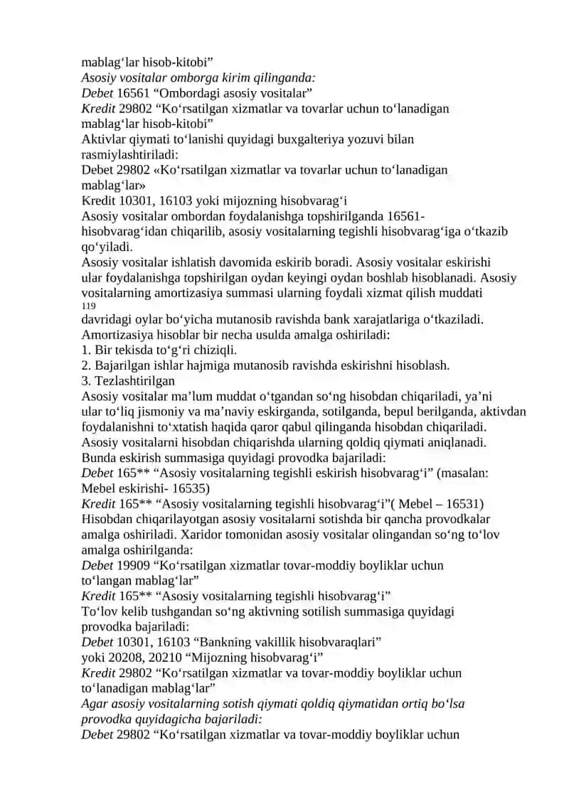 BANK MODDIY VA NOMODDIY AKTIVLAR HISOBI 2
