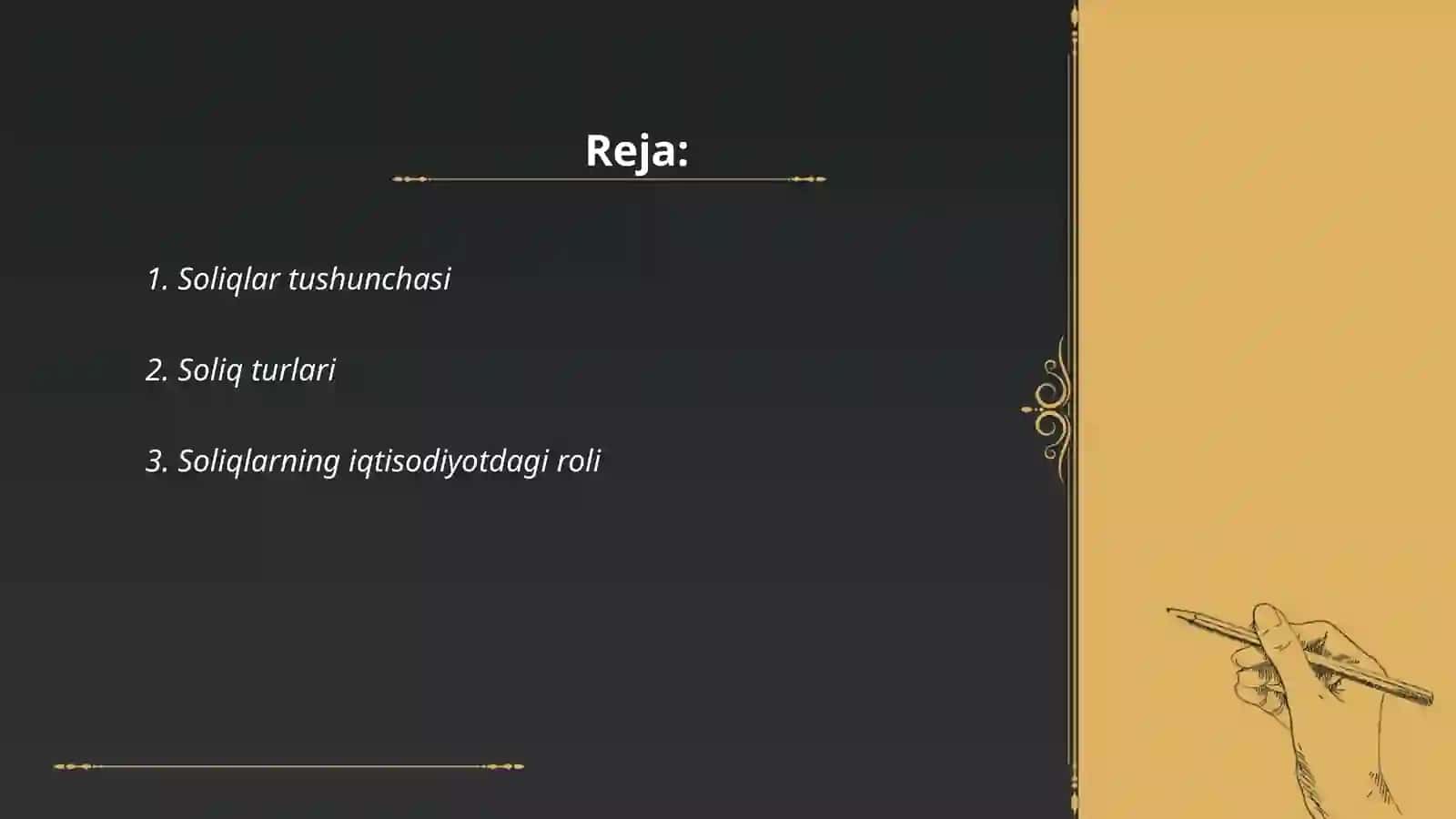 Soliqlar tushunchasi va funksiyalari 2