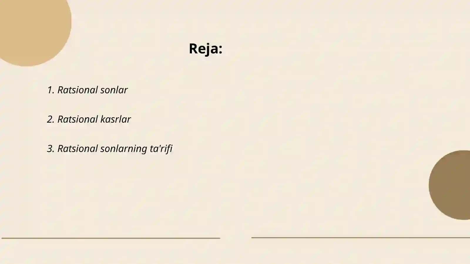 Ratsional sonlar 2