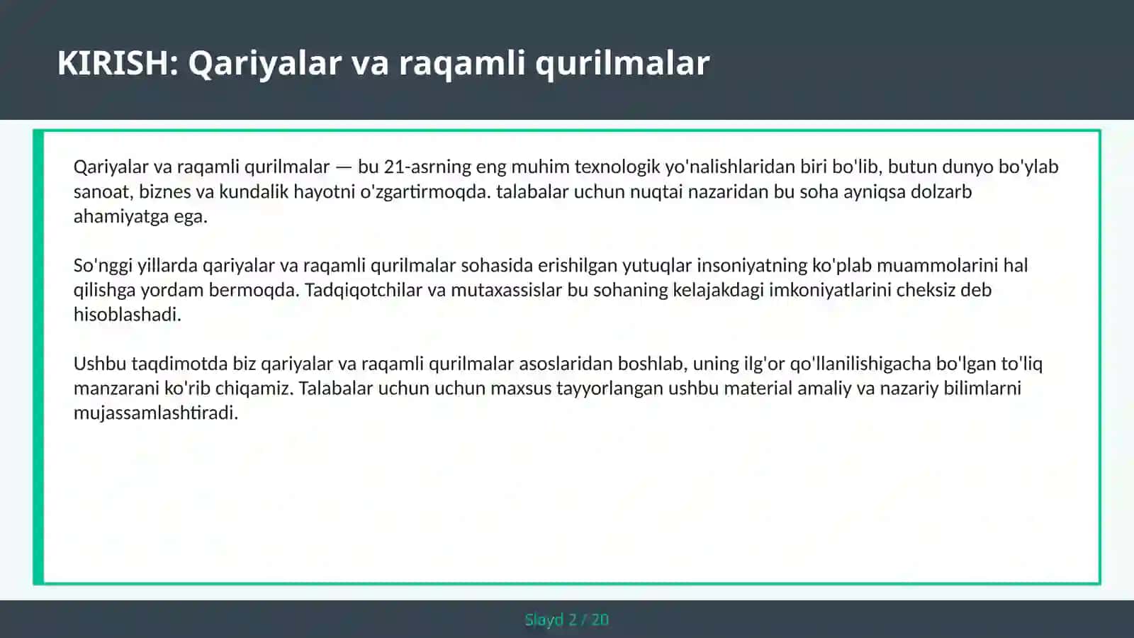 Qariyalar va raqamli qurilmalar 2