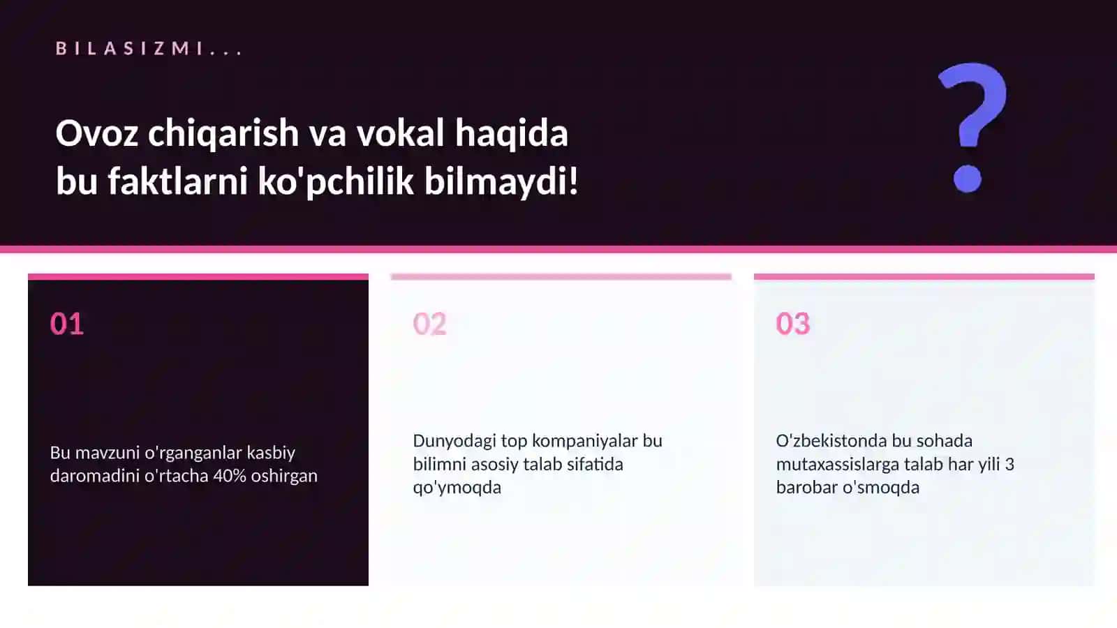 Ovoz chiqarish va vokal 2