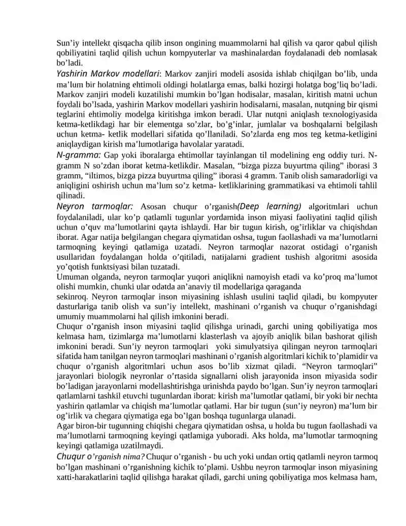 Nutqni aniqlash algoritmlari 2