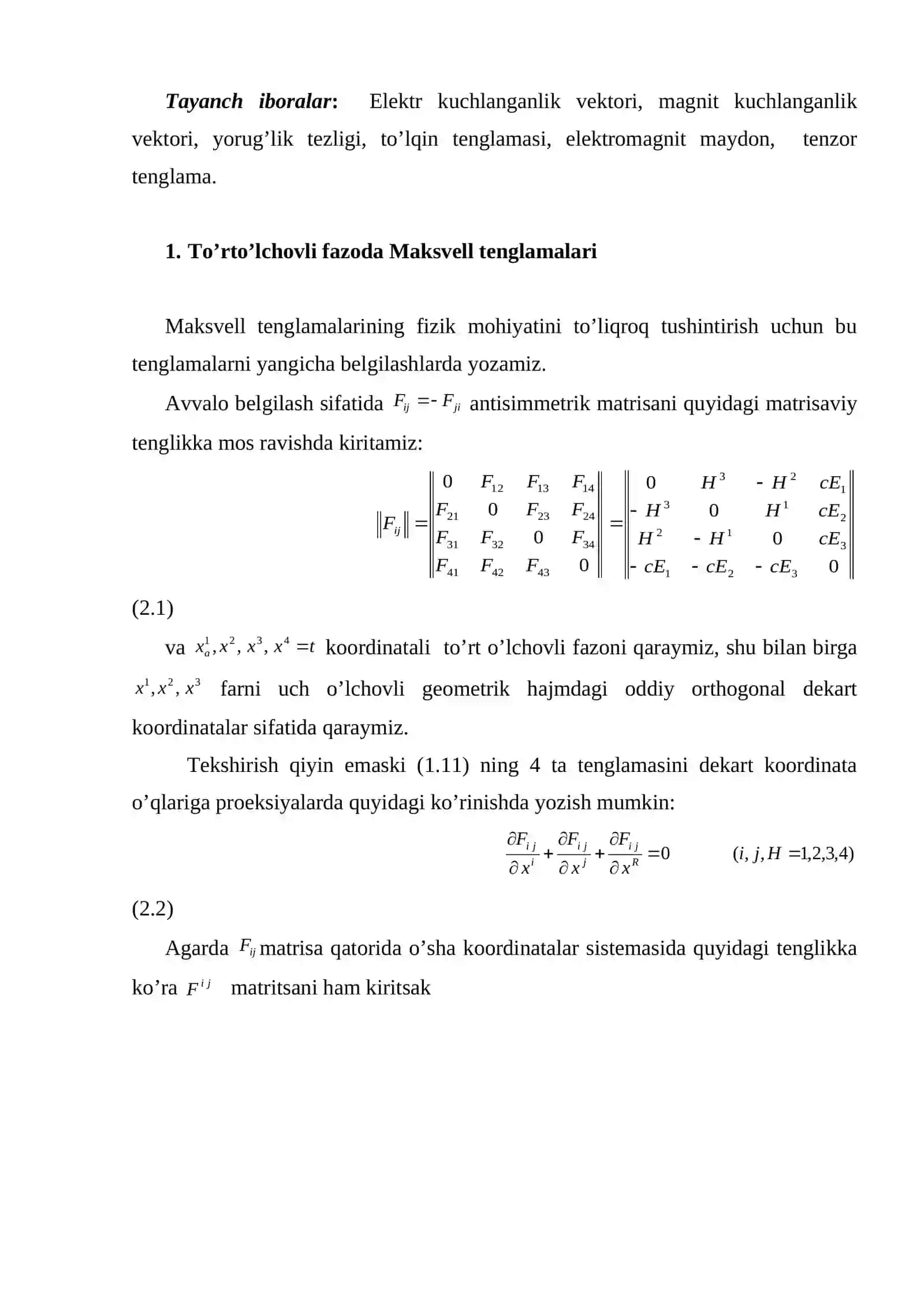 Maksvell tenglamalari 2
