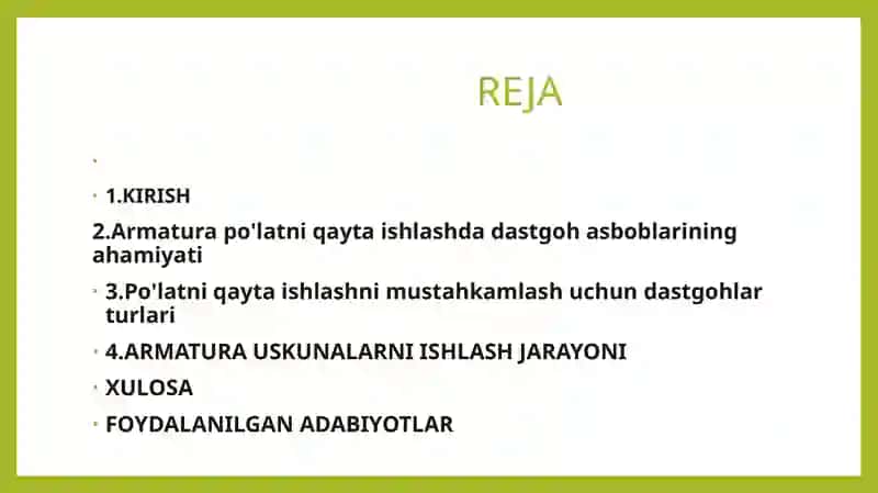 armatura po'latlarini qayta ishlash 2