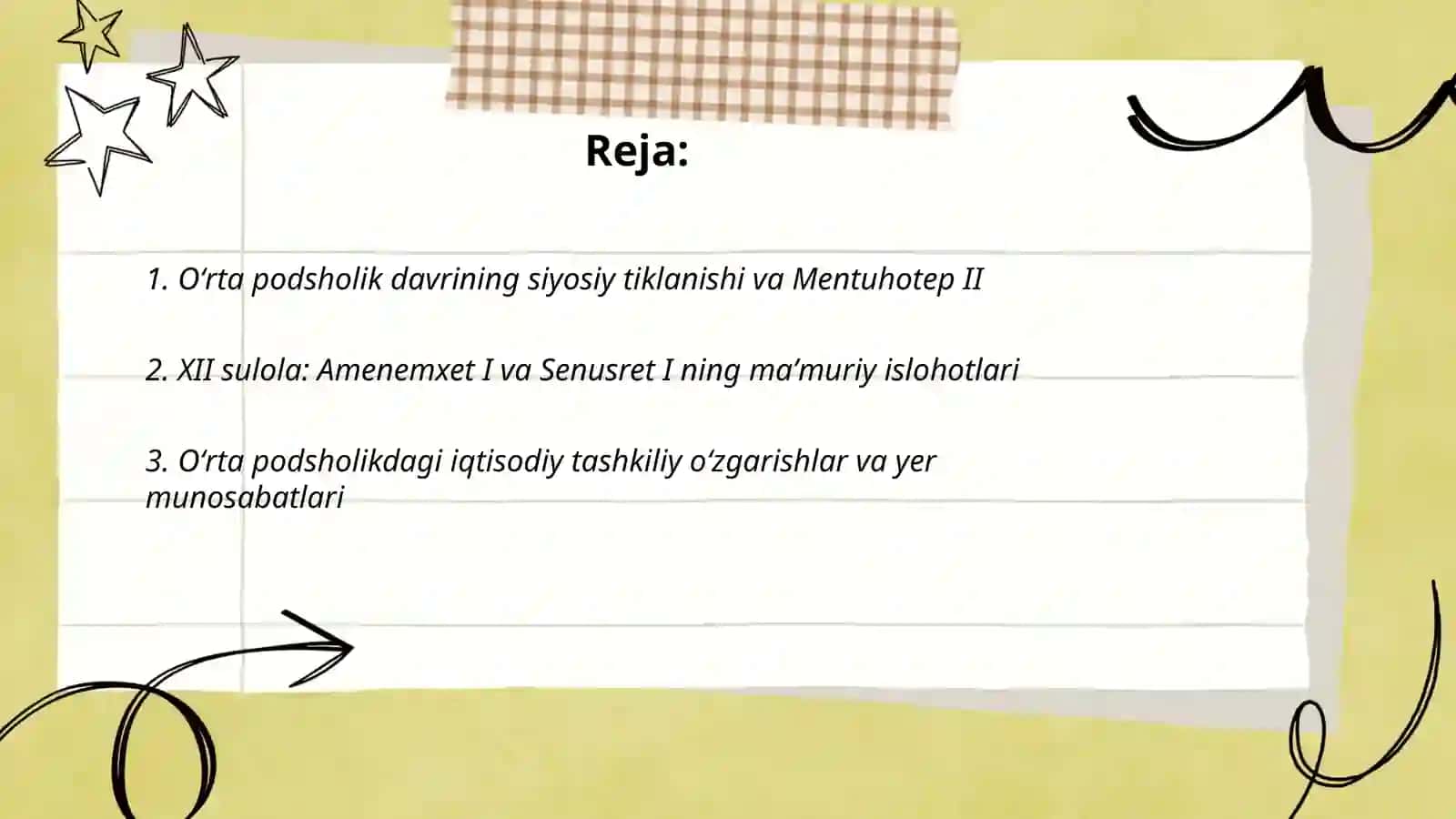 Oʻrta va yangi podsholik davrida Misr davlati 2