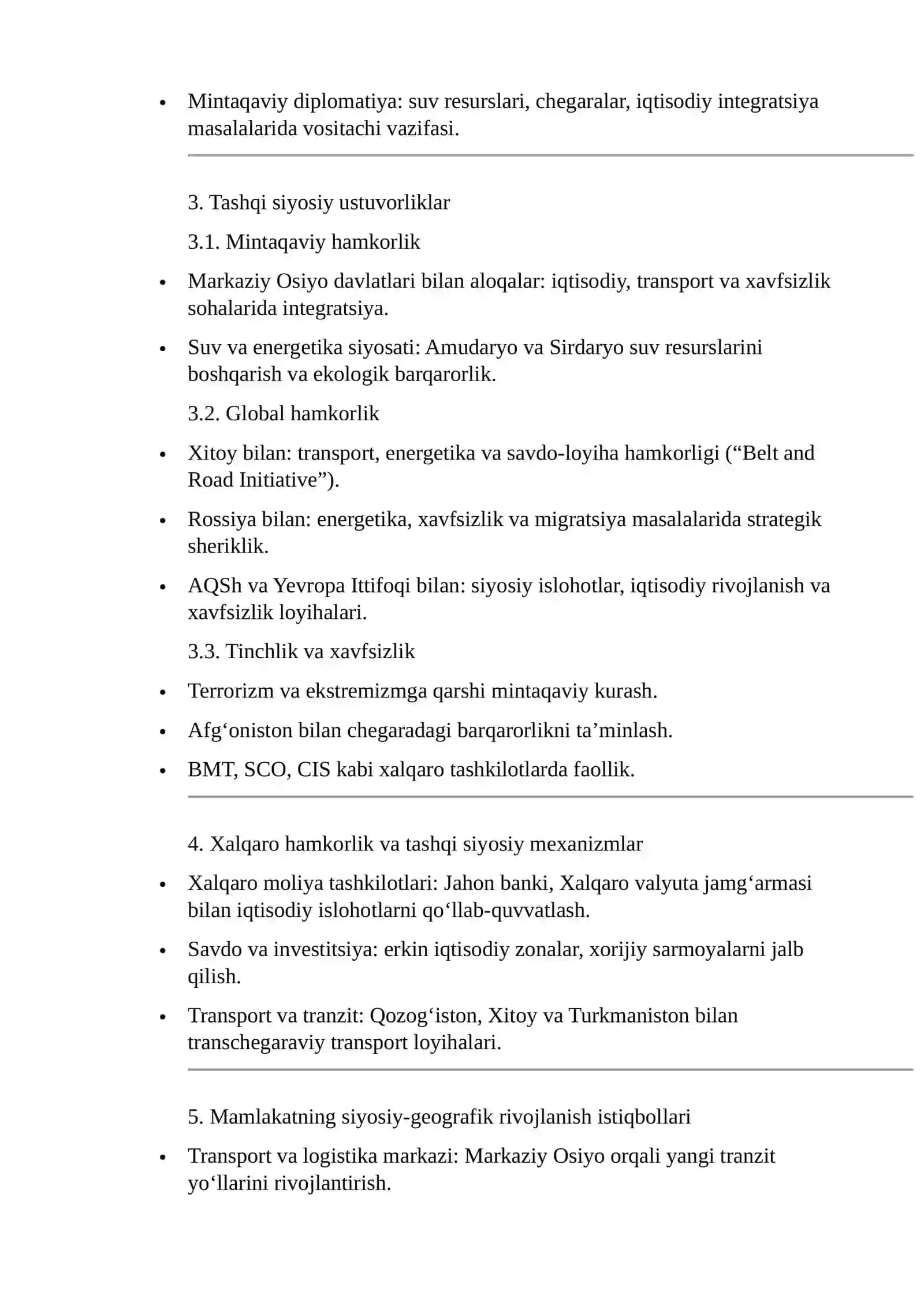 Siyosiy geografiyasi fanidan mustaqil ish 2