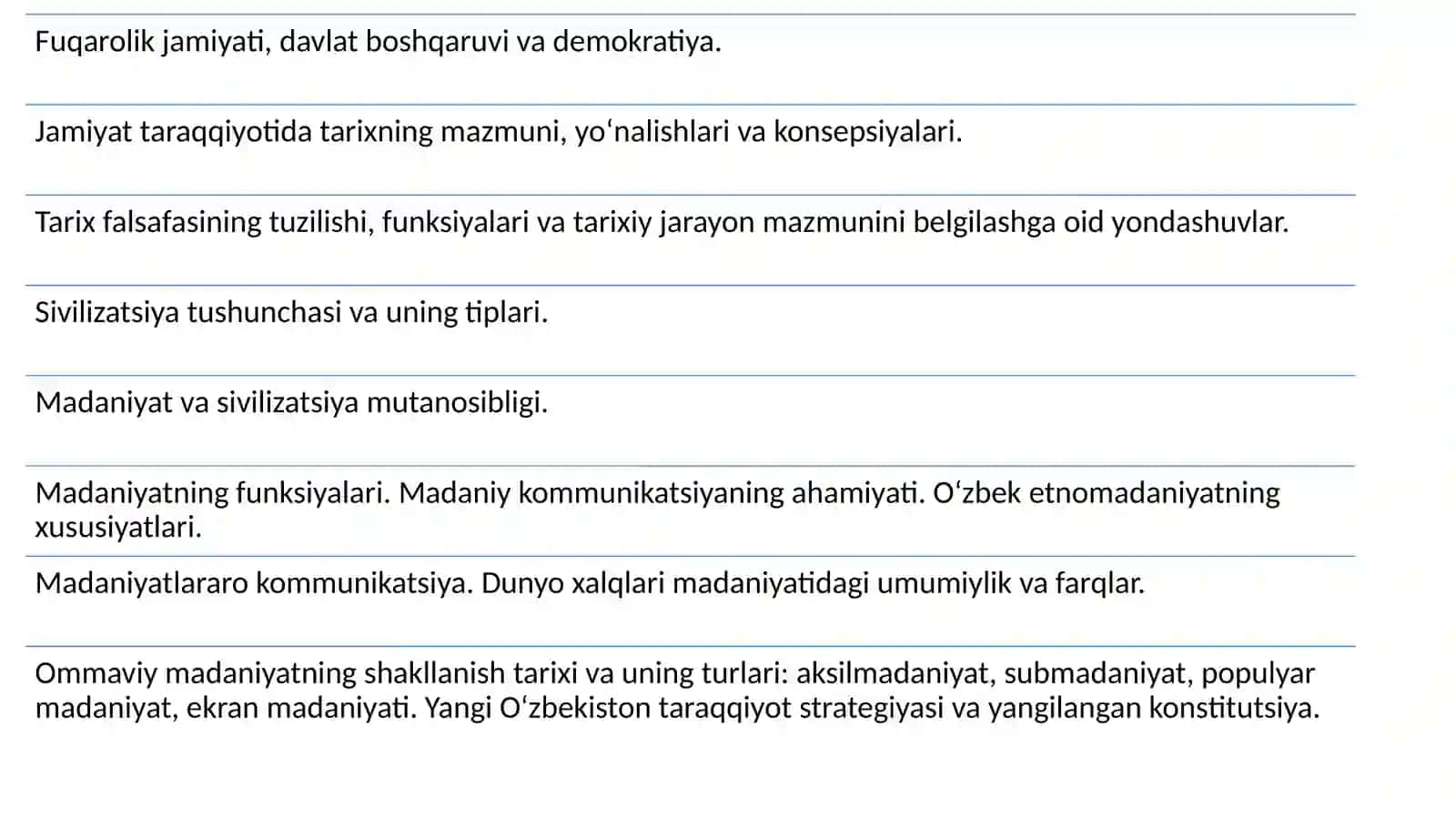 TARIX FALSAFASI, SIVILIZATSIYA VA MADANIYAT 2