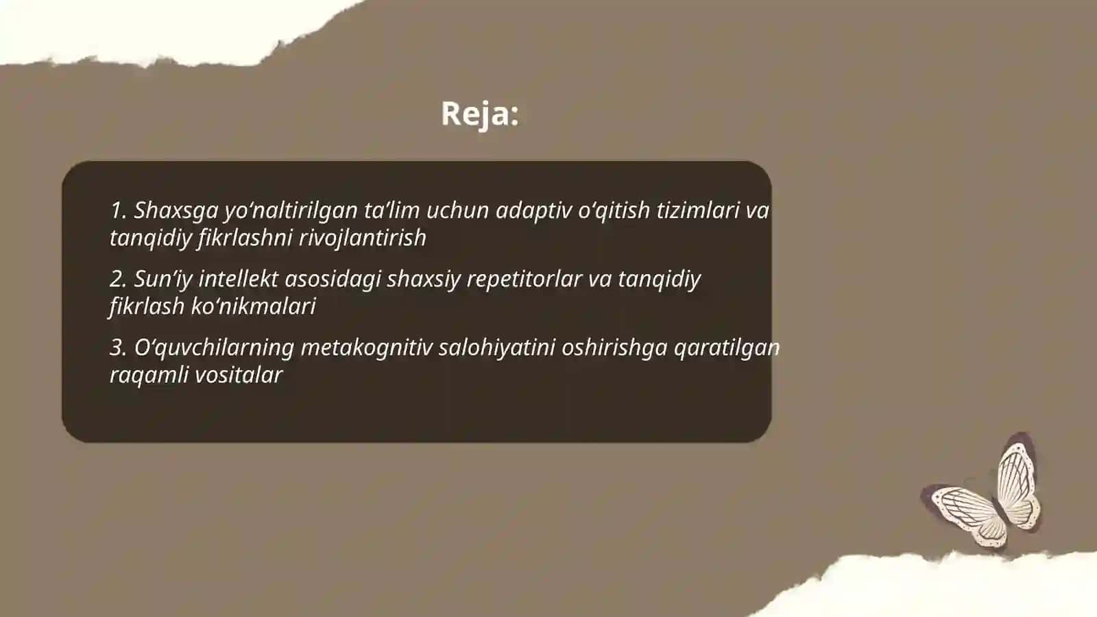 Shaxsga yoʻnaltirilgan taʼlim va tanqidiy fikrlashga yoʻnaltirilgan texnologiyalar 2