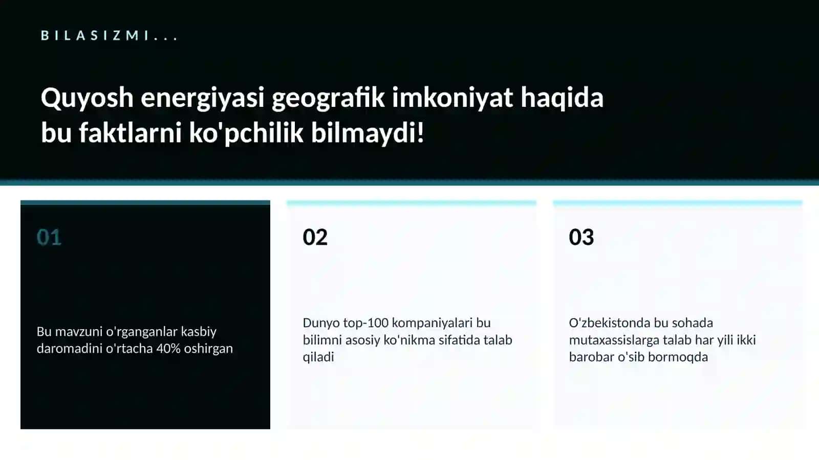 Quyosh energiyasi geografik imkoniyat 2