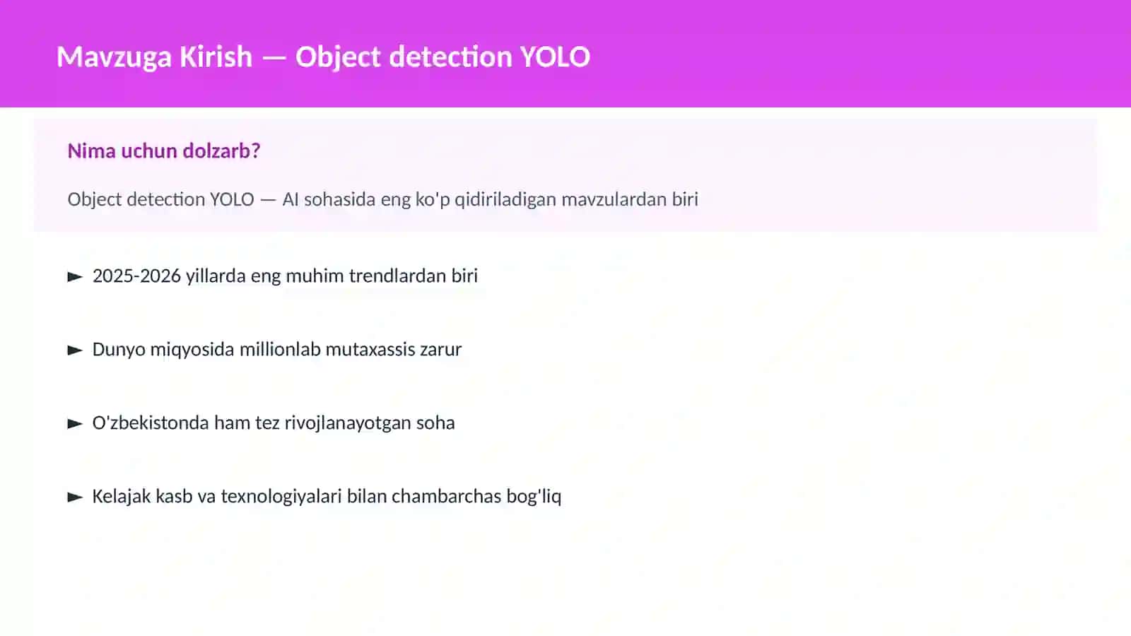 AI | DEEP LEARNING VA NEYRON TARMOQLAR 2