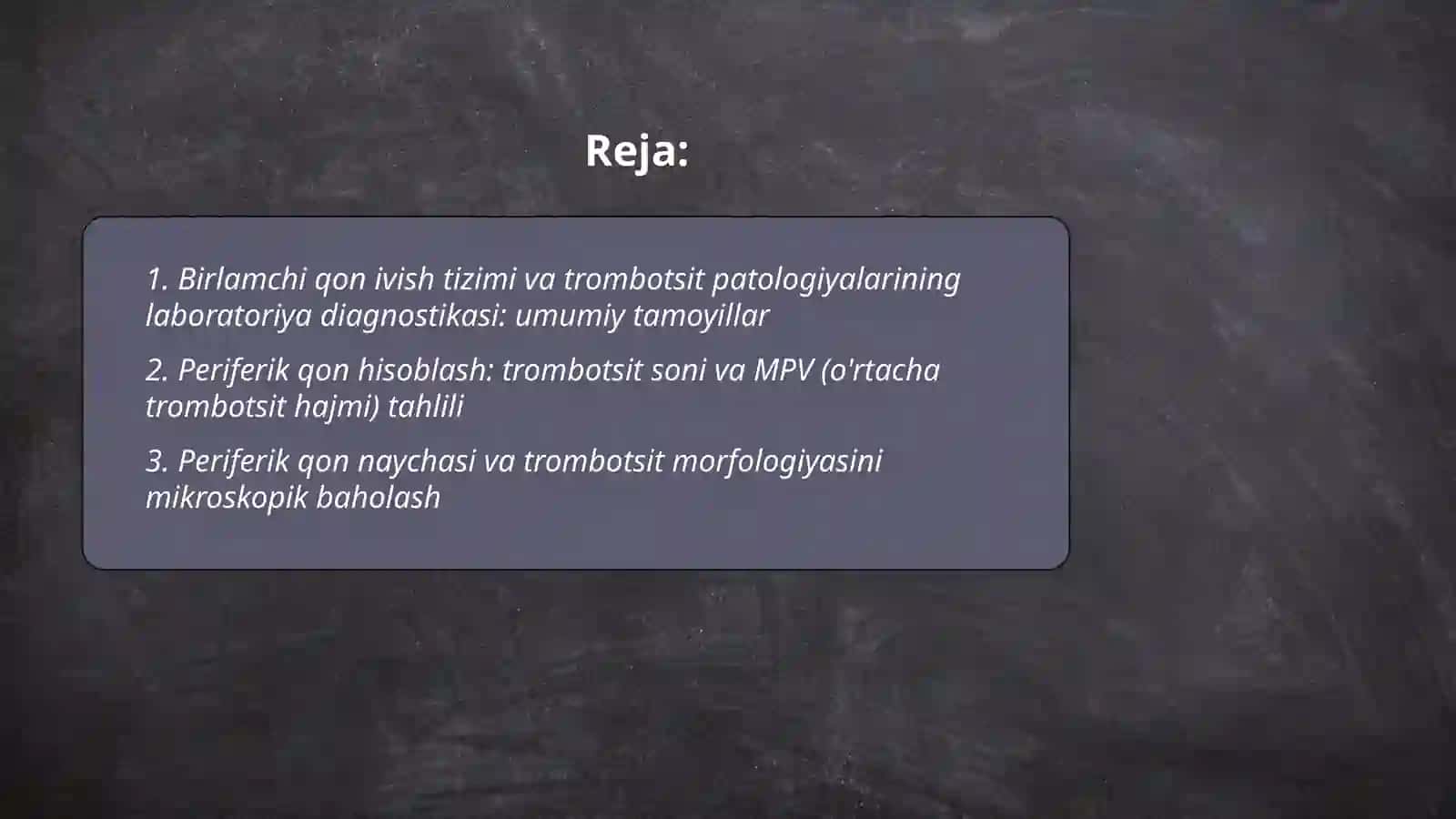 Birlamchi qon ivish tizimi patologiyasi labarator diagnostikasi 2