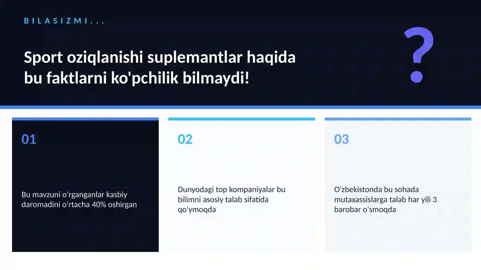 Sport oziqlanishi suplemantlar 2