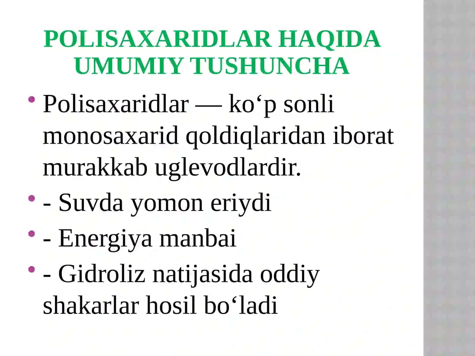 Polisaxaridlar: Kraxmal va Sellyuloza 2