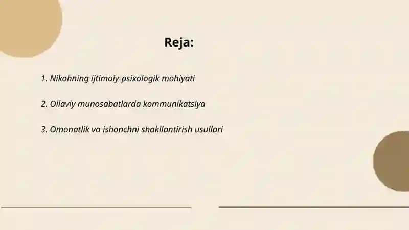 Nikoh va oila sohasidagi tadbiqiy tadqiqotlar 2