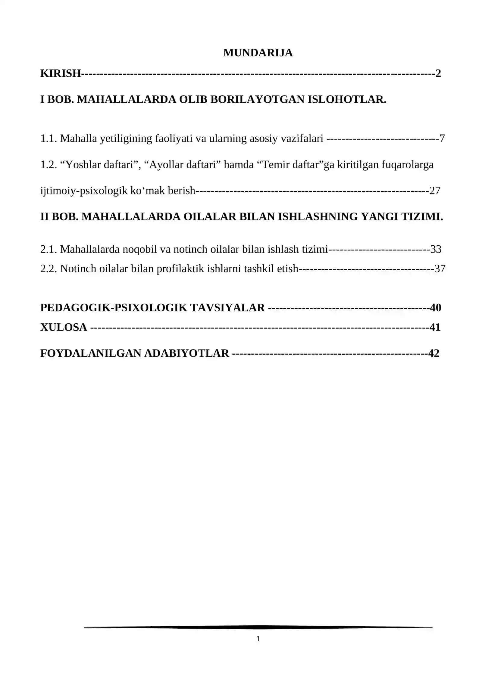 Psixologiya: Mahallalar bilan ishlash 2