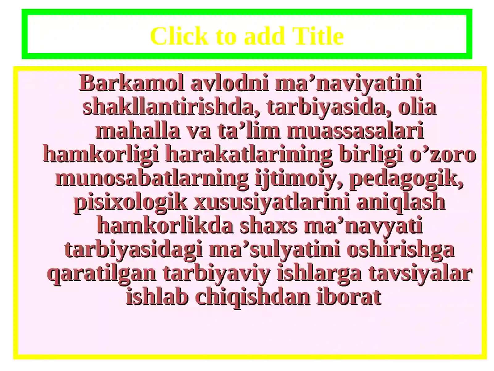 Barkamol avlodni tarbiyalashda ishtirok etish 2