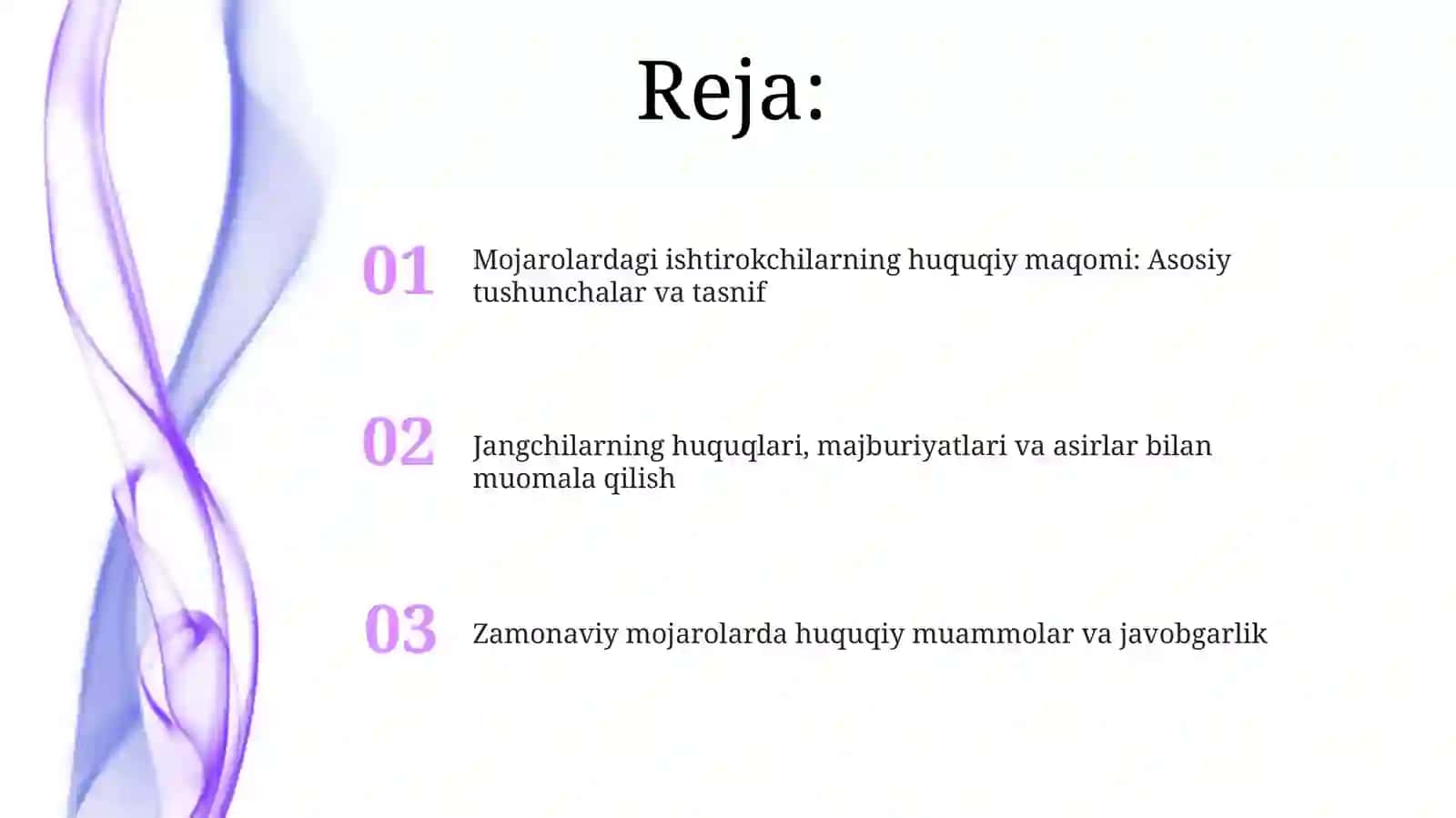Jangovor harakatlar ishtirokchilarning huquqiy statusi 2