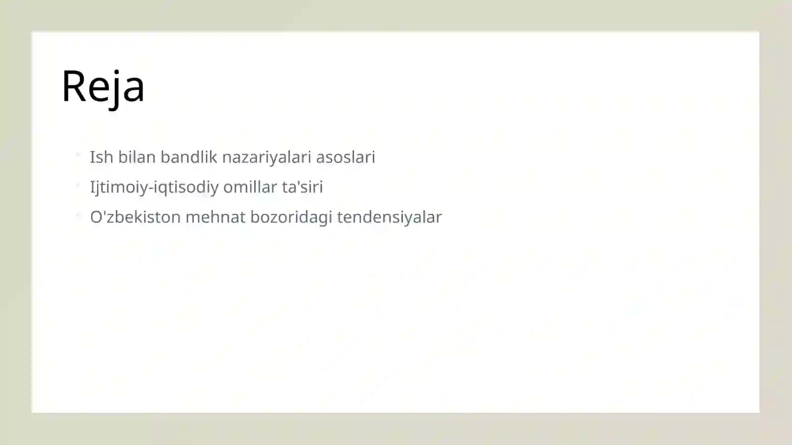 Ish bilan bandlik nazariyalari 2
