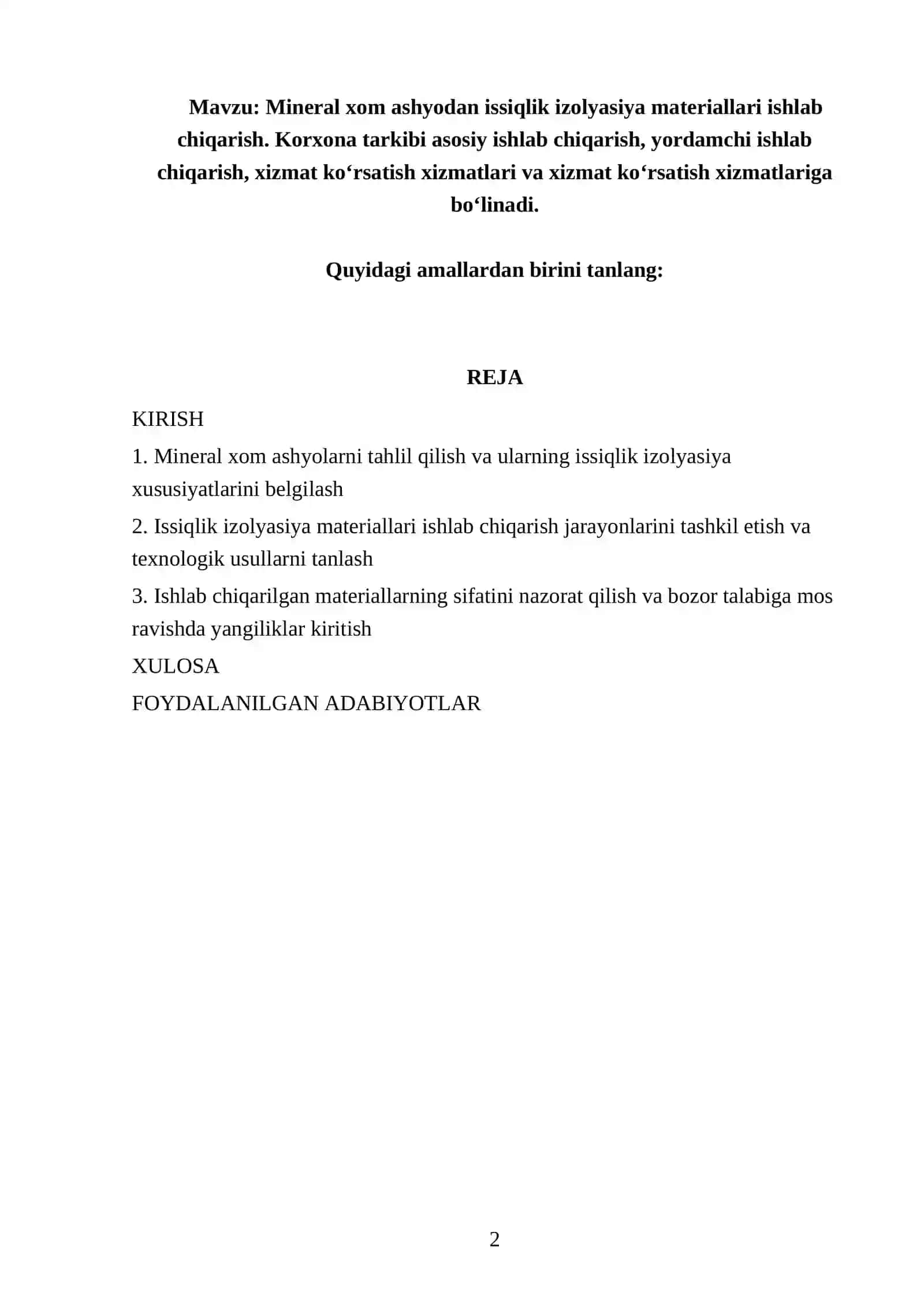 Mineral xom ashyodan issiqlik izolyasiya materiallari 2