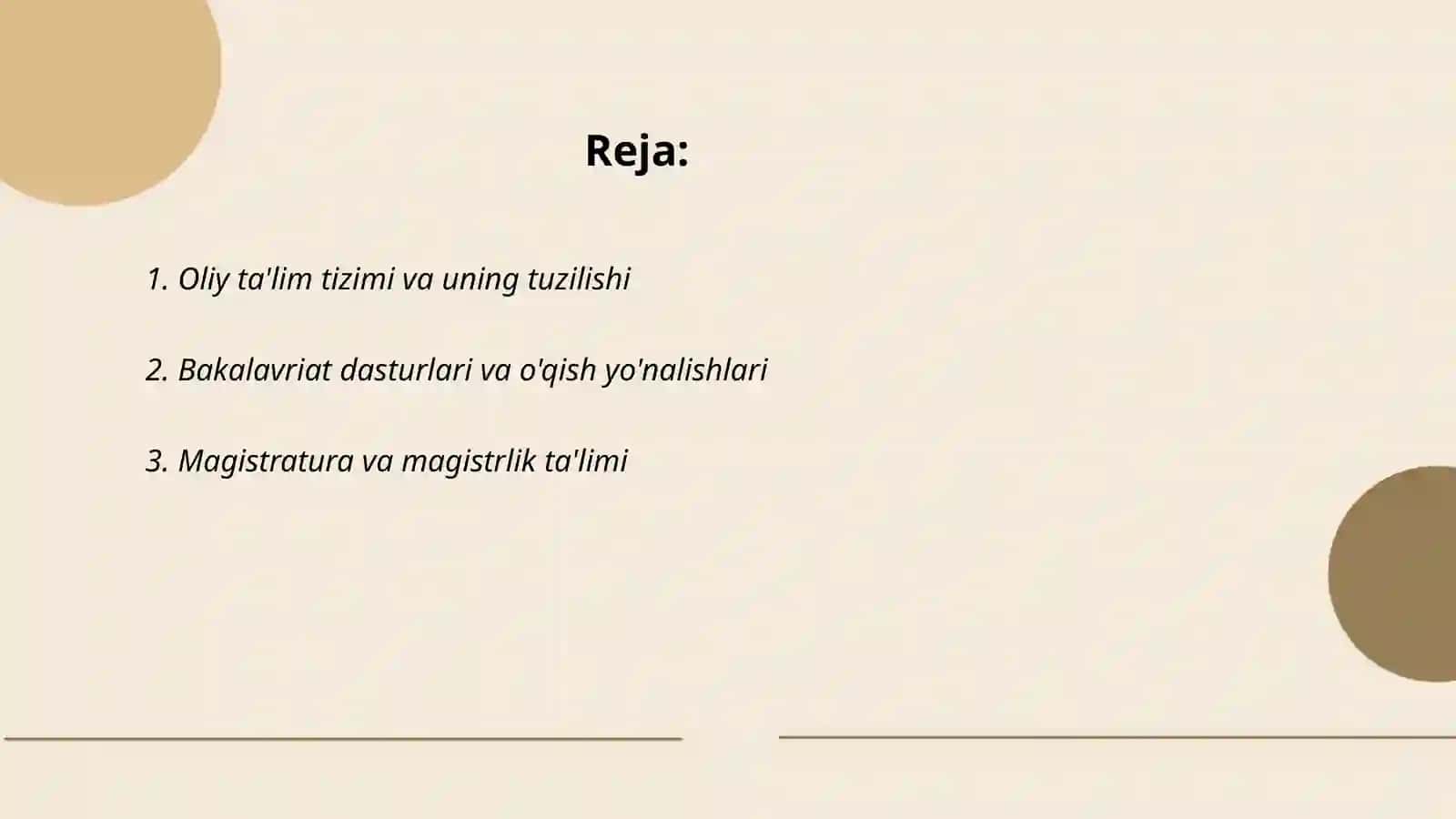 Oliy talim.Oliy ta’limdan keyingi ta’lim 2