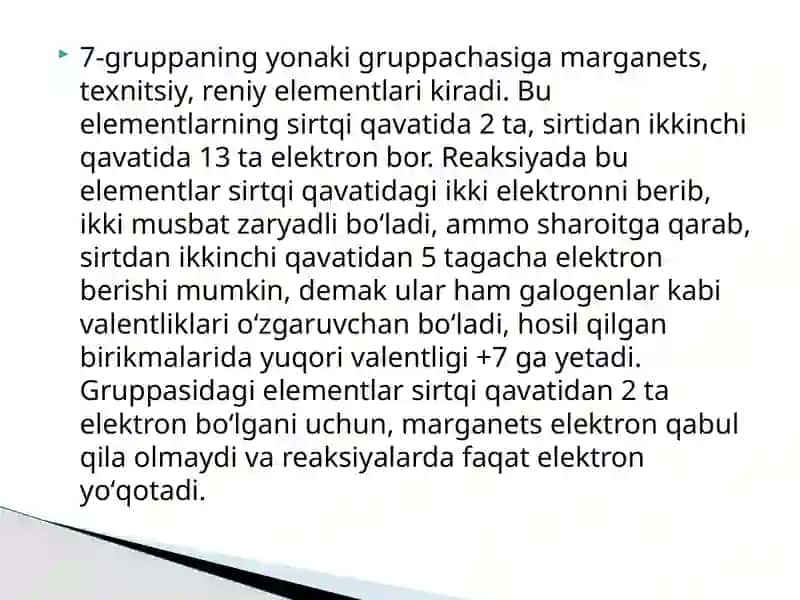 Marganets bilan ishlovchilar uchun profilaktik ratsion tuzish 2