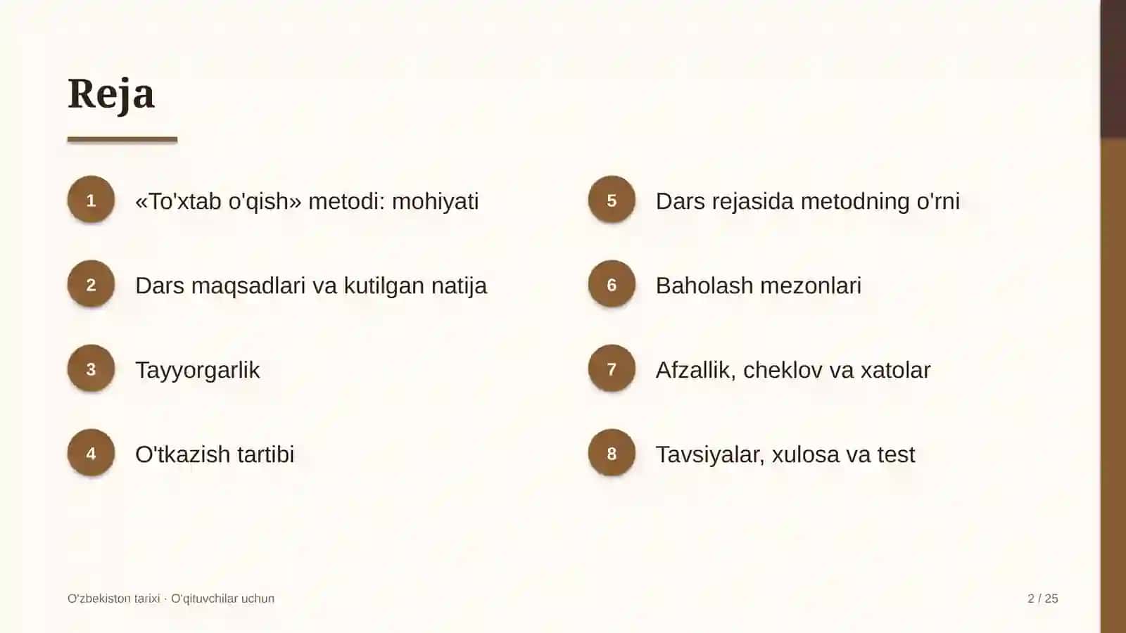o'zbekiston tarixi darslarida to'xtab o'qish metodidan foydalanish 5683 2
