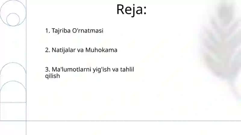 Tajriba O'rnatmasi 2