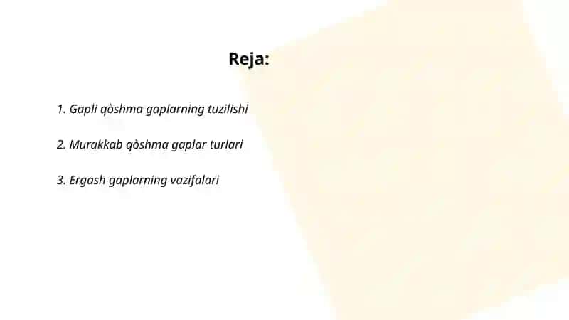 Ergash gapli qòshma gaplar 2