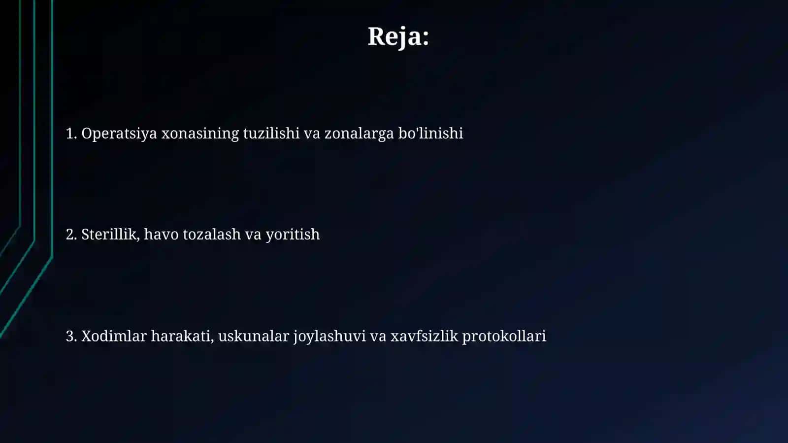 Operasion xonaning strukturasinitashkiletish 2