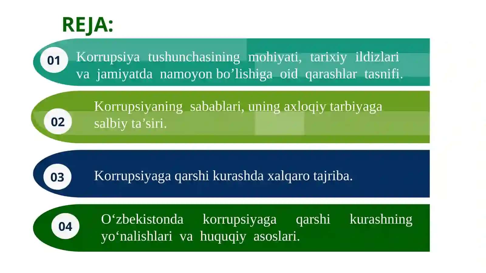 KORRUPSIYANING MOHIYATI, OQIBATLARI VA UNGA QARSHI KURASH 2