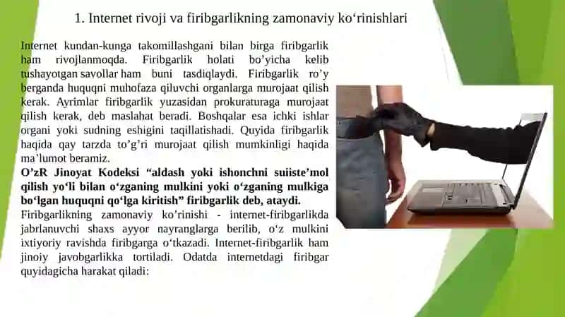 Firibgarlikka uchraganda ko'riladigan chora tadbirlar 2