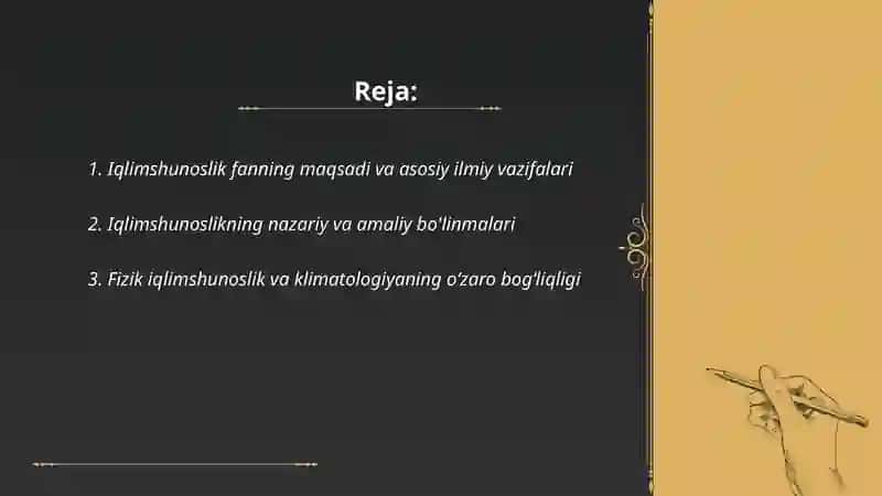 Iqlimshunoslik fanining shakllanish tarixi va rivojlanish bosqichlari 2