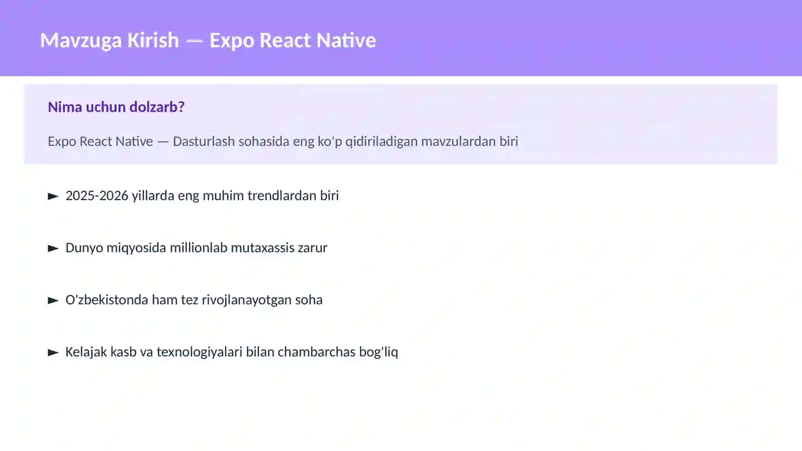 Expo React Native 2