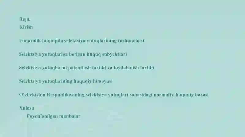 SELEKTSIYA YUTUQLARI 2