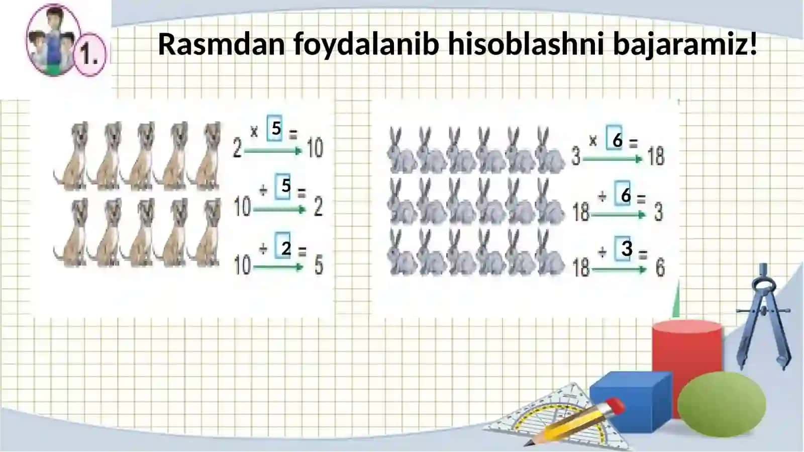 Ko`paytirish va bo`lishga doir masalalar 2