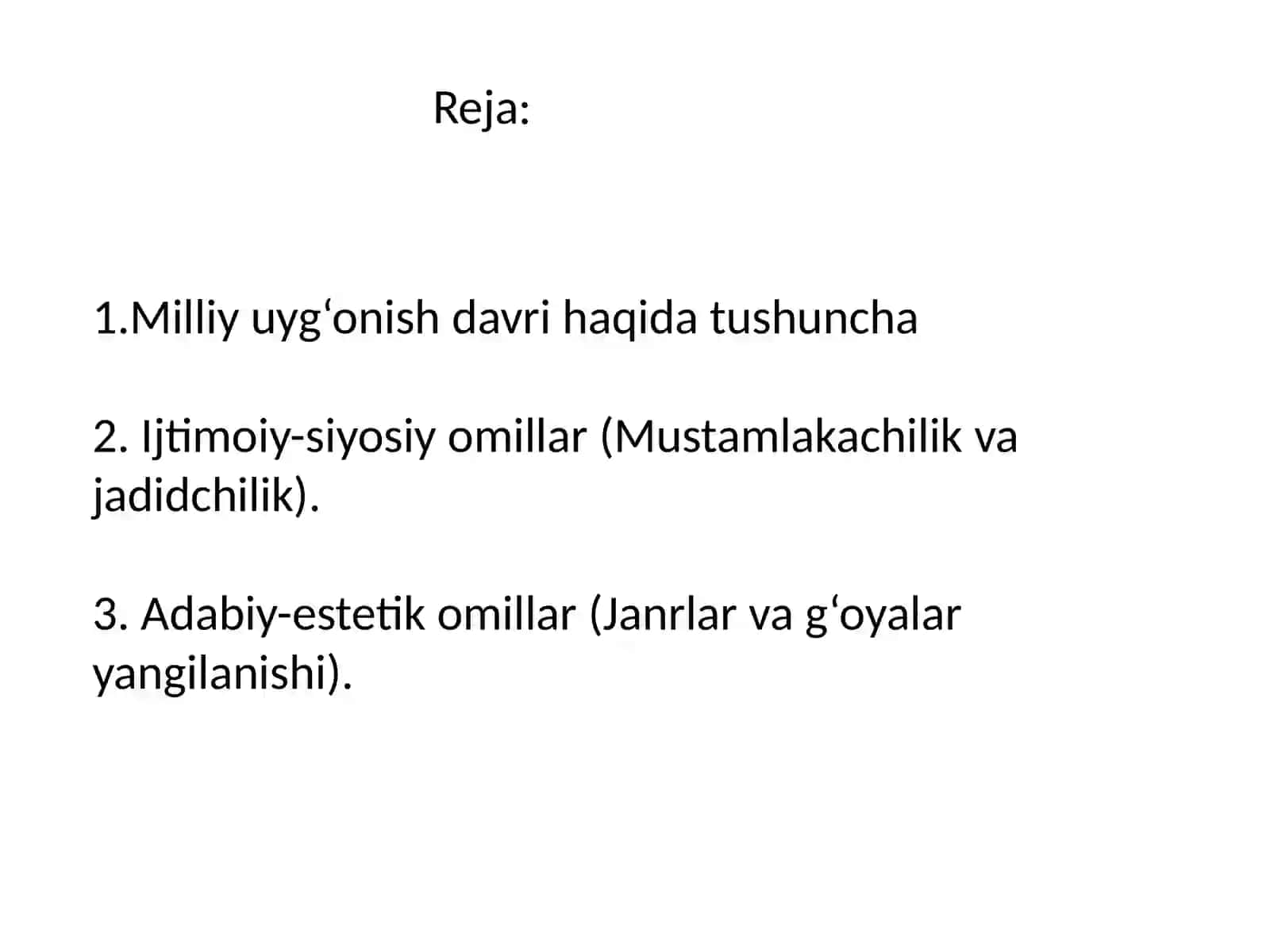 O‘zbek milliy uyg‘onish adabiyoti shakllanishining ijtimoiy-siyosiy va adabiy-estetik 2