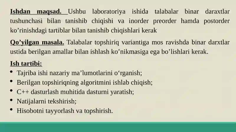 Muvozanatlangan binar daraxt. Graf tushunchasi 2