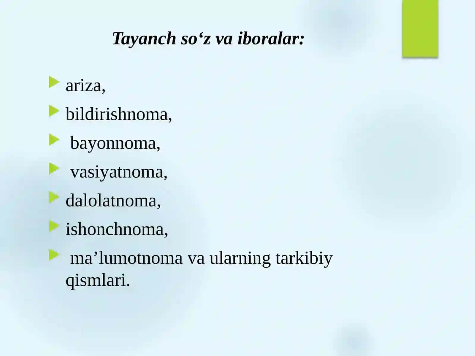 Ma’lumot-axborot hujjatlari tasnifi va ularning xususiyatlari 2