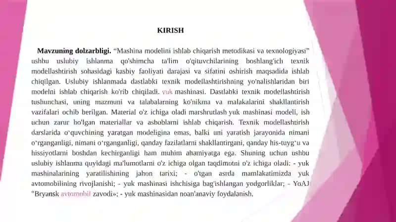 Avtomobil modelini loyihalash va modellashtirish 2