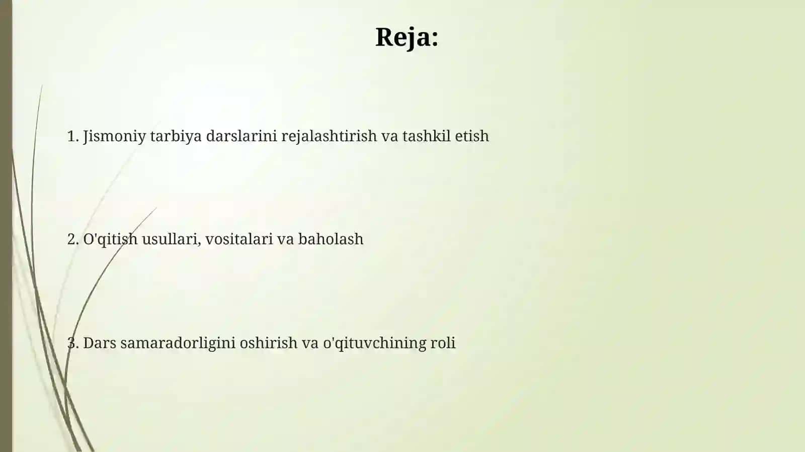 Jismoniy tarbiya darslarini rejalashtirish va tashkil qilish va o'tkazish usullari 2