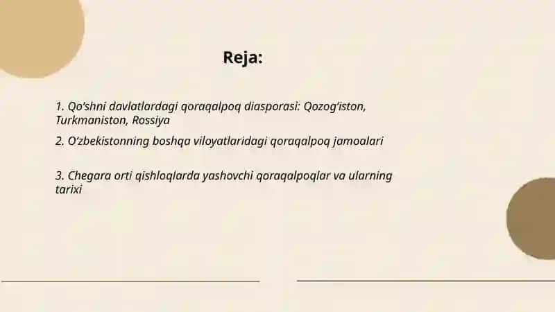 Qoraqalpog'istondan tashqaridagi qoraqalpoqlar to'g'risida ma'lumot 2